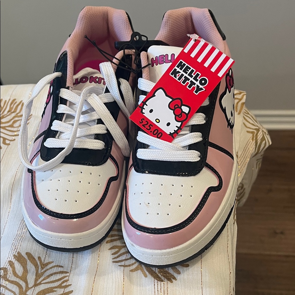 Hello Kitty Pink and Black Athletic Shoes